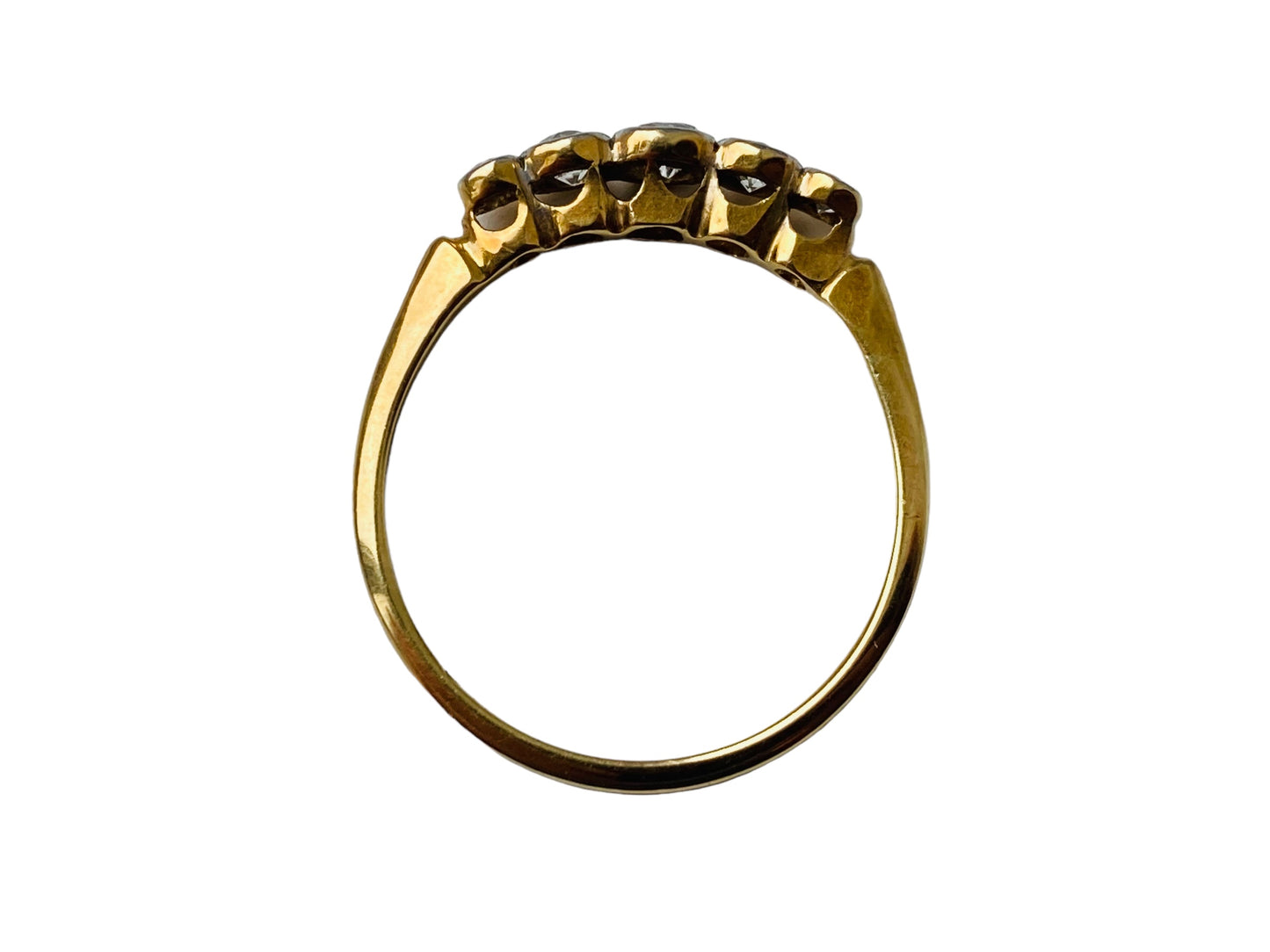 Vintage 18ct Gold Five-Stone Diamond Ring