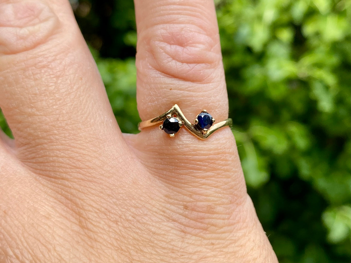 Vintage 9ct Gold Sapphire Ring