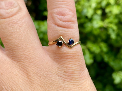 Vintage 9ct Gold Sapphire Ring