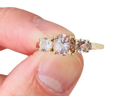 9ct Gold Morganite & Diamond Ring