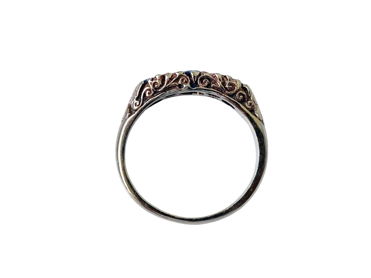 9ct Gold Sapphire & Diamond Ring