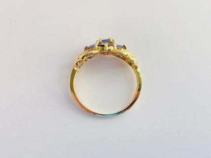 9ct Gold Tanzanite & Diamond Ring