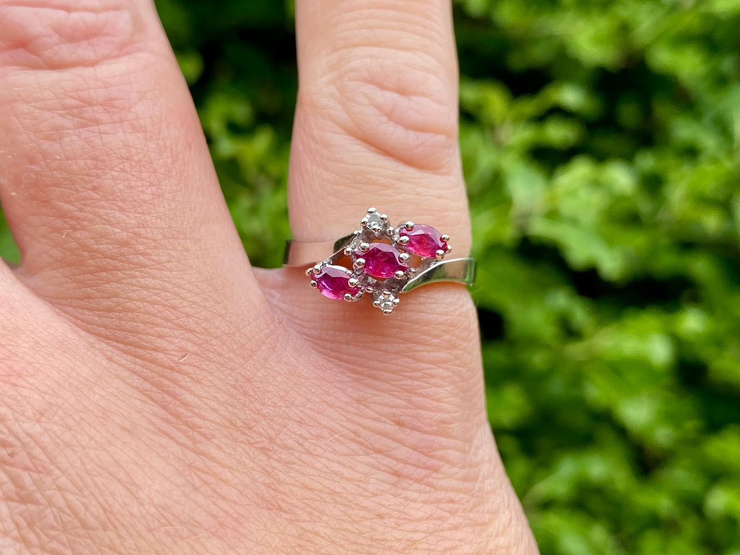 Vintage 14ct Gold Ruby & Diamond Ring