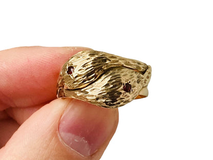 Vintage 9ct Gold Snake Ring