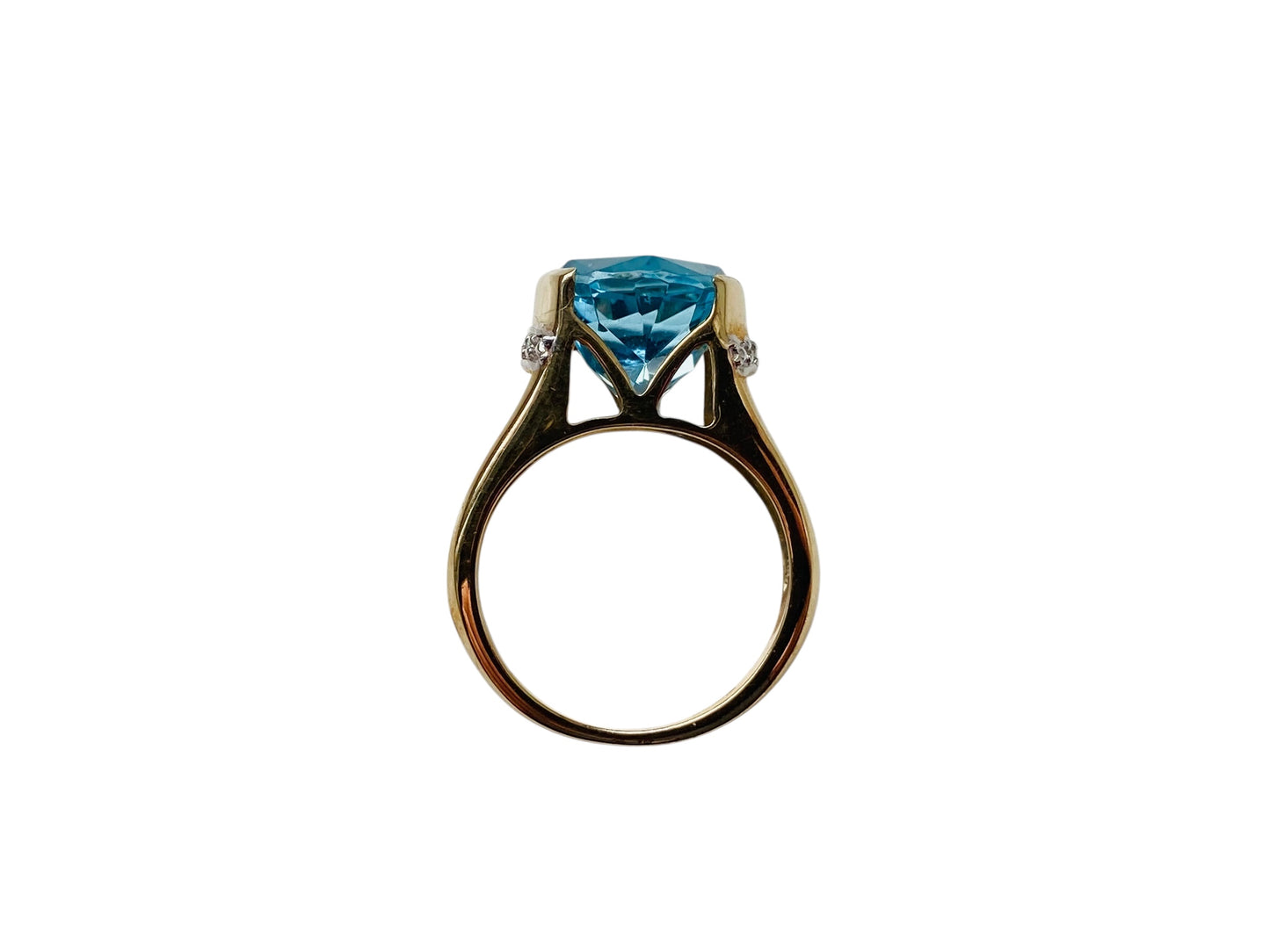 9ct Gold Topaz & Diamond Ring