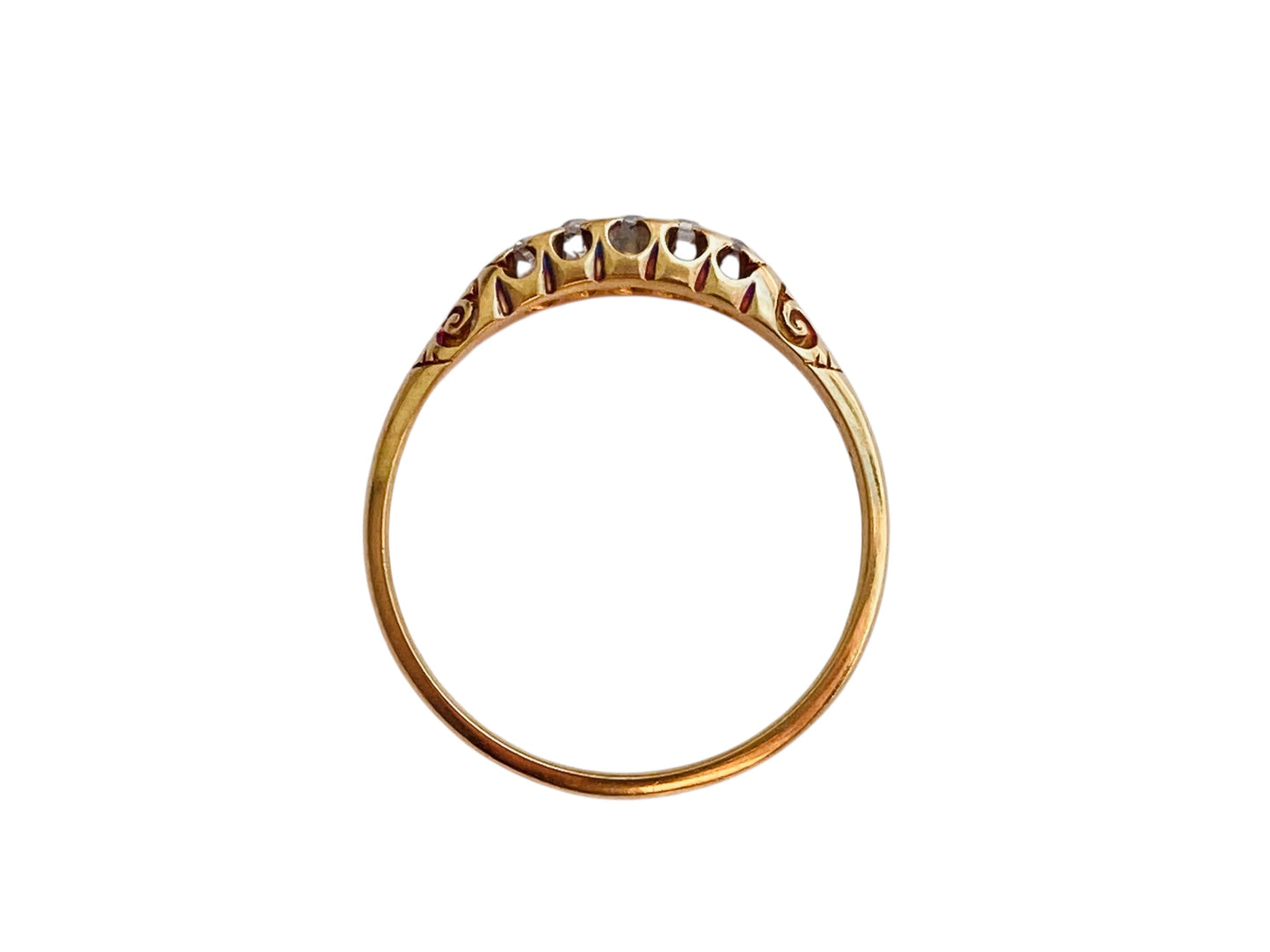 Antique 18ct Gold Five-Stone Diamond Ring