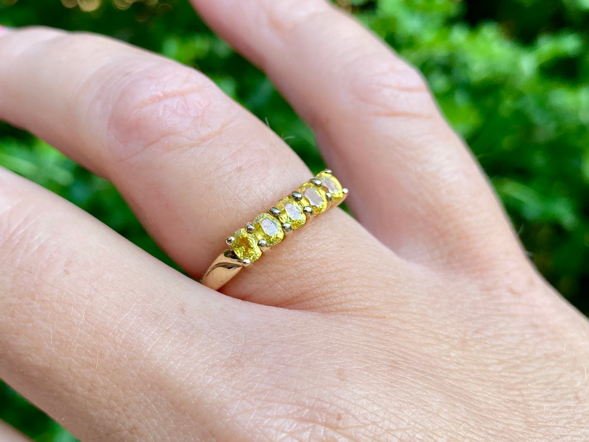 9ct Gold Yellow Sapphire Ring