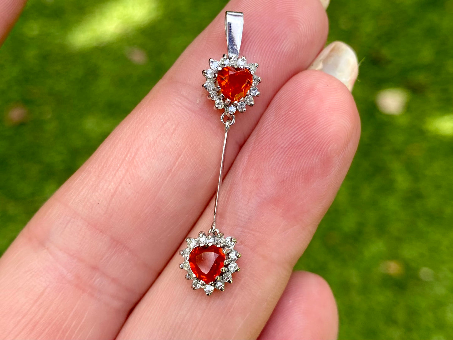 10ct Gold Fire Opal Pendant