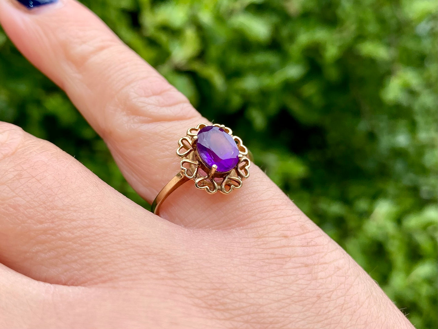 9ct Gold Amethyst Ring