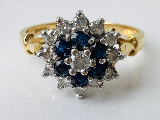 18ct Gold Sapphire & Diamond Ring