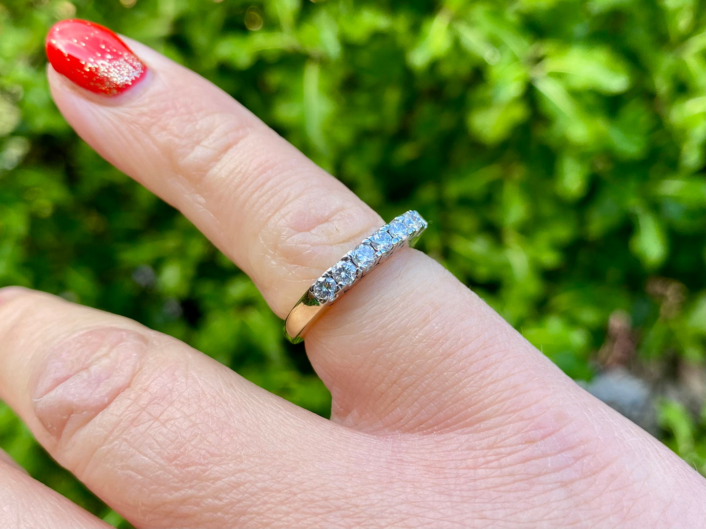 Vintage 18ct Gold Seven-Stone Diamond Ring