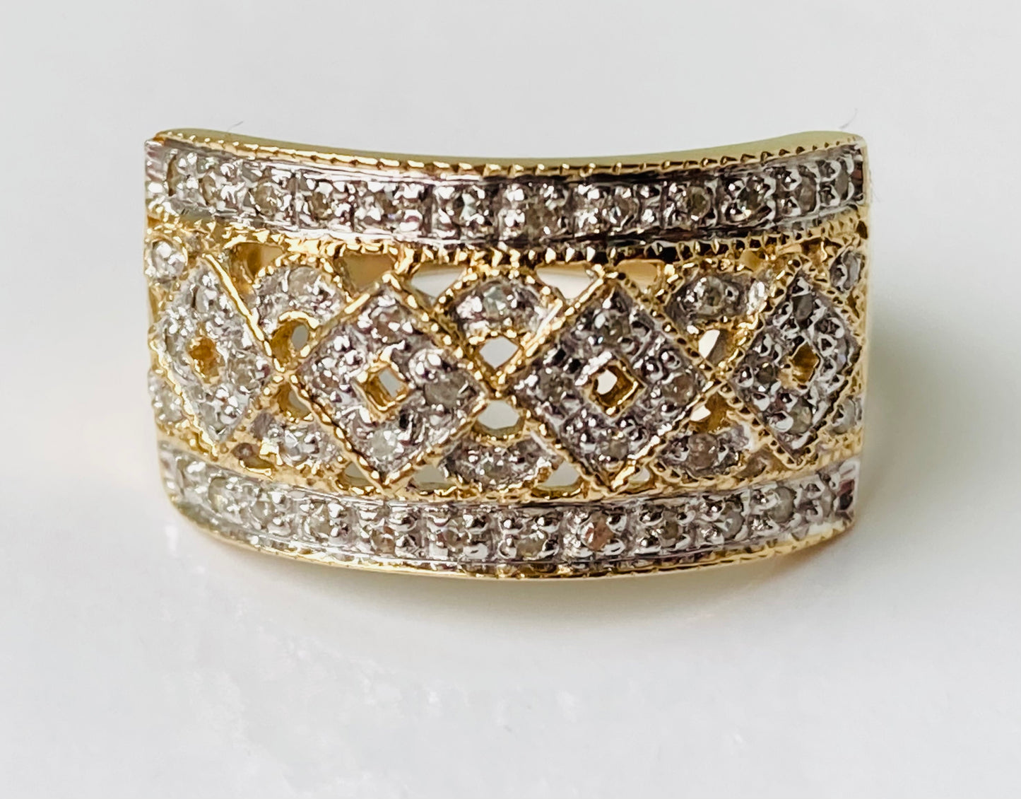 9ct Gold Diamond Band Ring