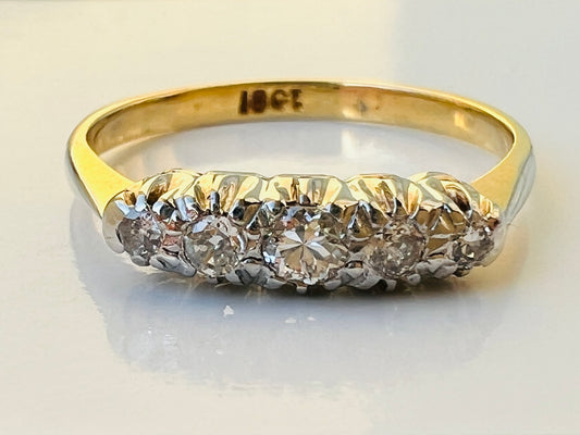 Antique 18ct Gold Diamond Ring