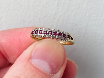 9ct Gold Ruby & Diamond Ring