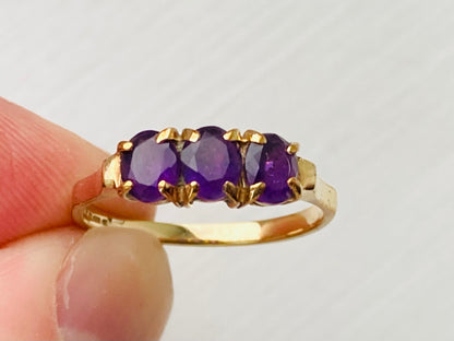 9ct Gold Amethyst Ring