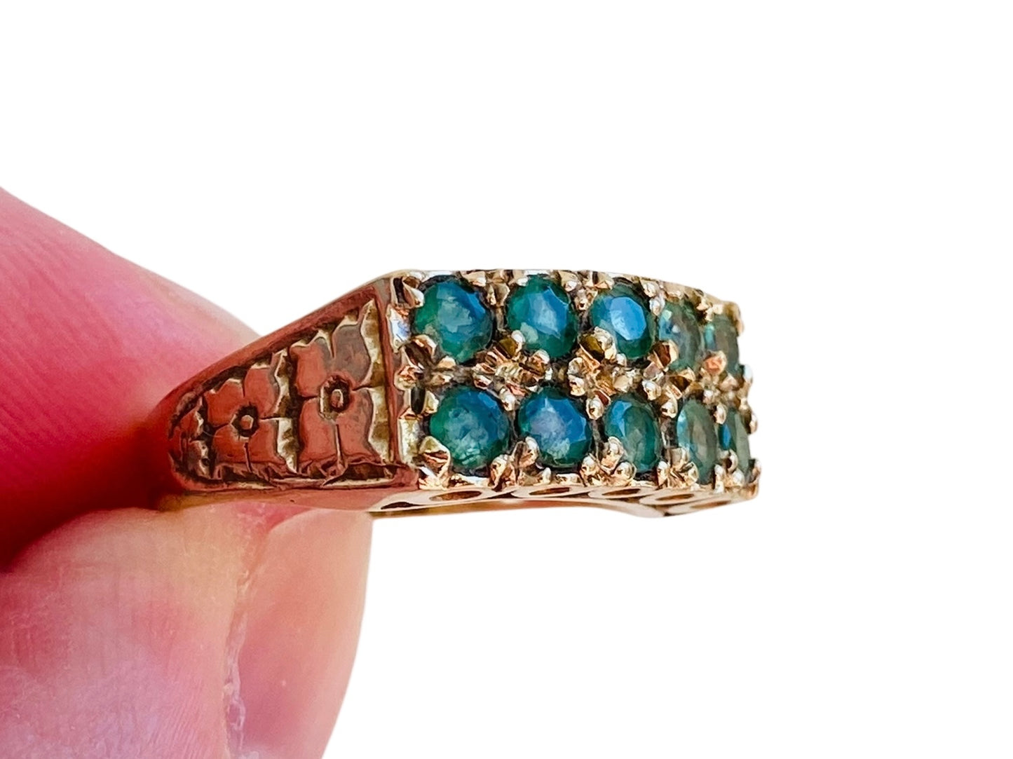 Vintage 9ct Gold Emerald Ring
