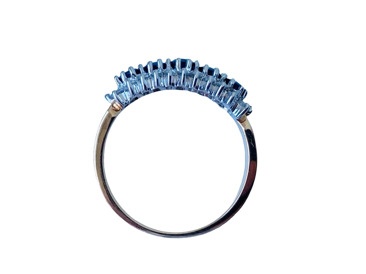 9ct Gold Sapphire & Diamond Ring