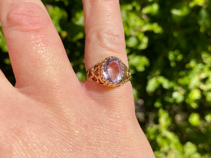 9ct Gold Amethyst Ring