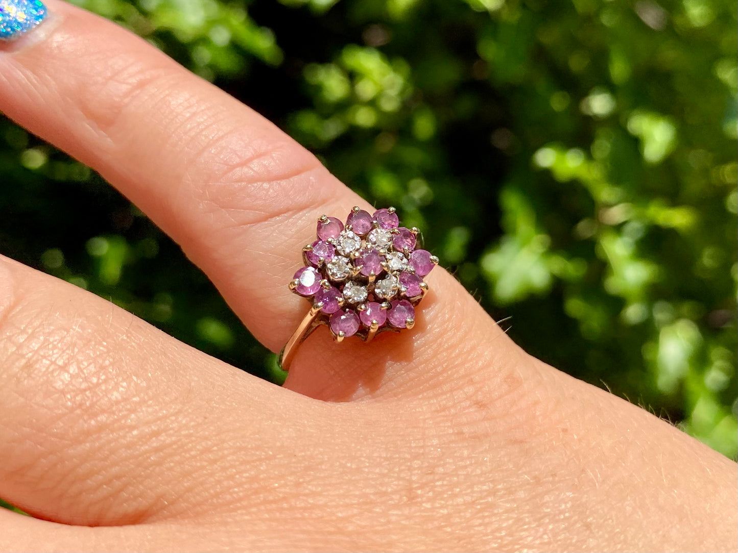 9ct Gold Ruby & Diamond Ring