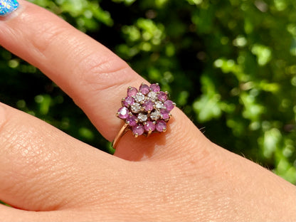 9ct Gold Ruby & Diamond Ring