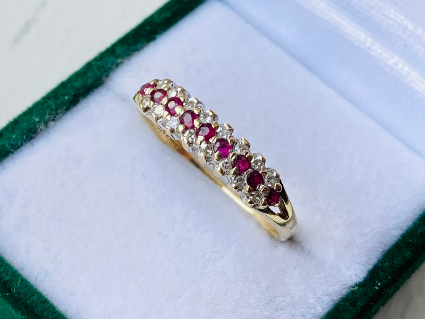 9ct Gold Ruby & Diamond Ring