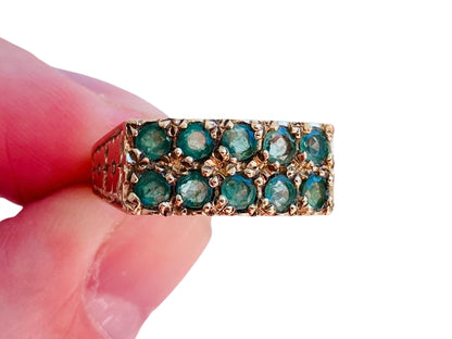 Vintage 9ct Gold Emerald Ring