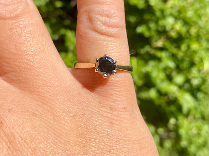 9ct Gold Black Diamond Ring
