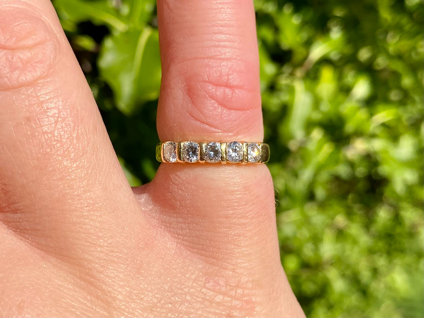 Vintage 18ct Gold Five-Stone Diamond Ring