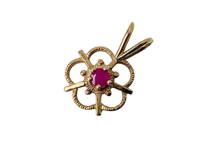 9ct Gold Ruby Pendant