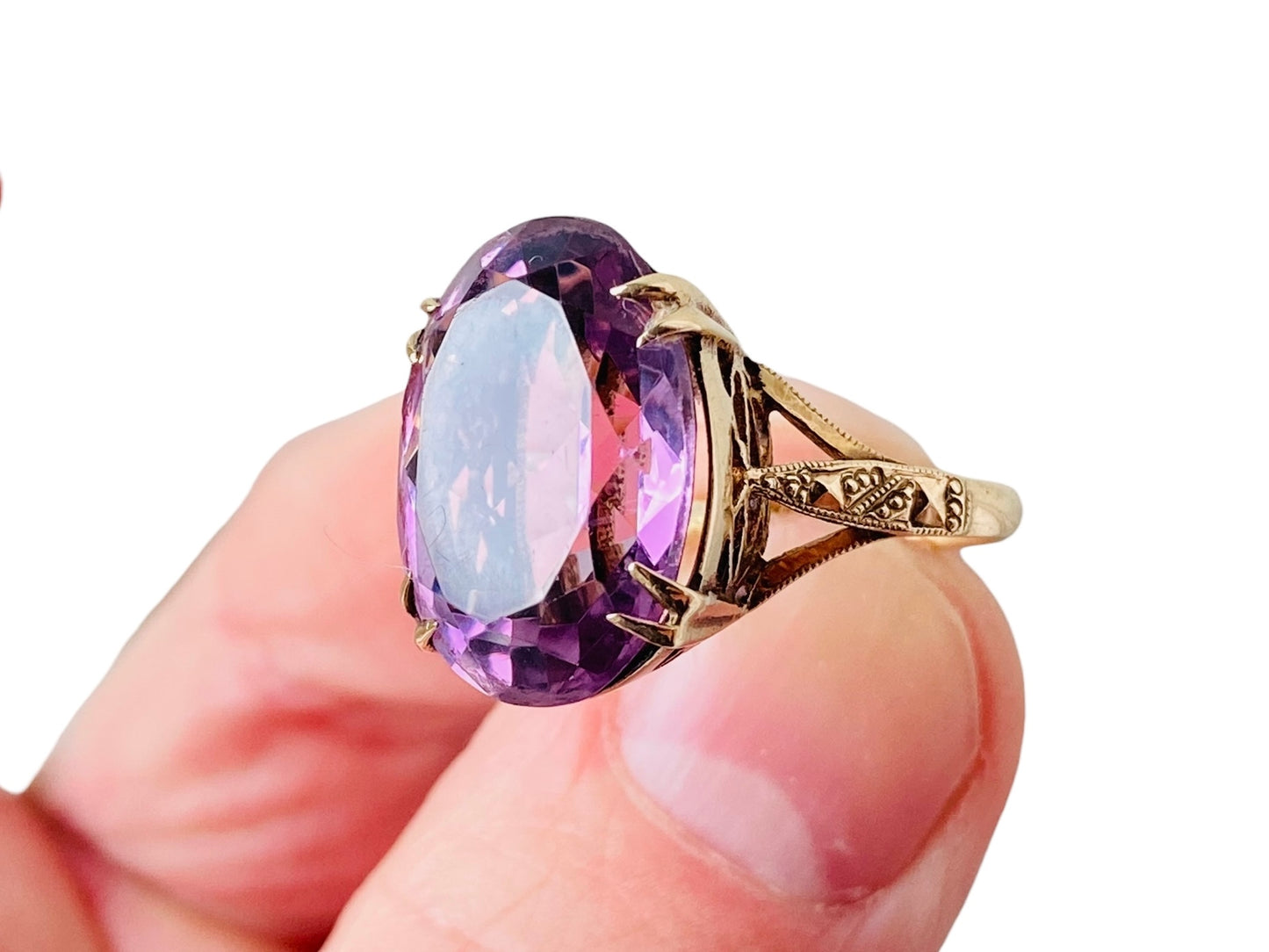 Vintage 9ct Gold Amethyst Ring