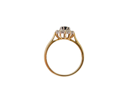 9ct Gold Sapphire & Diamond Ring