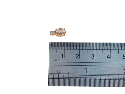 18ct Rose Gold Morganite & Diamond Pendant