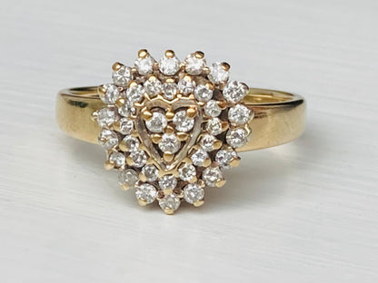 Vintage 9ct Gold Diamond Ring