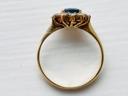 14ct Gold Sapphire & Diamond Ring