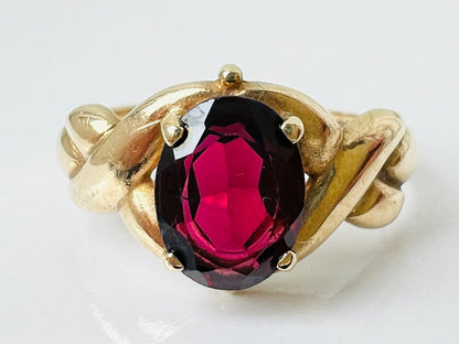 9ct Gold Rhodolite Garnet Ring