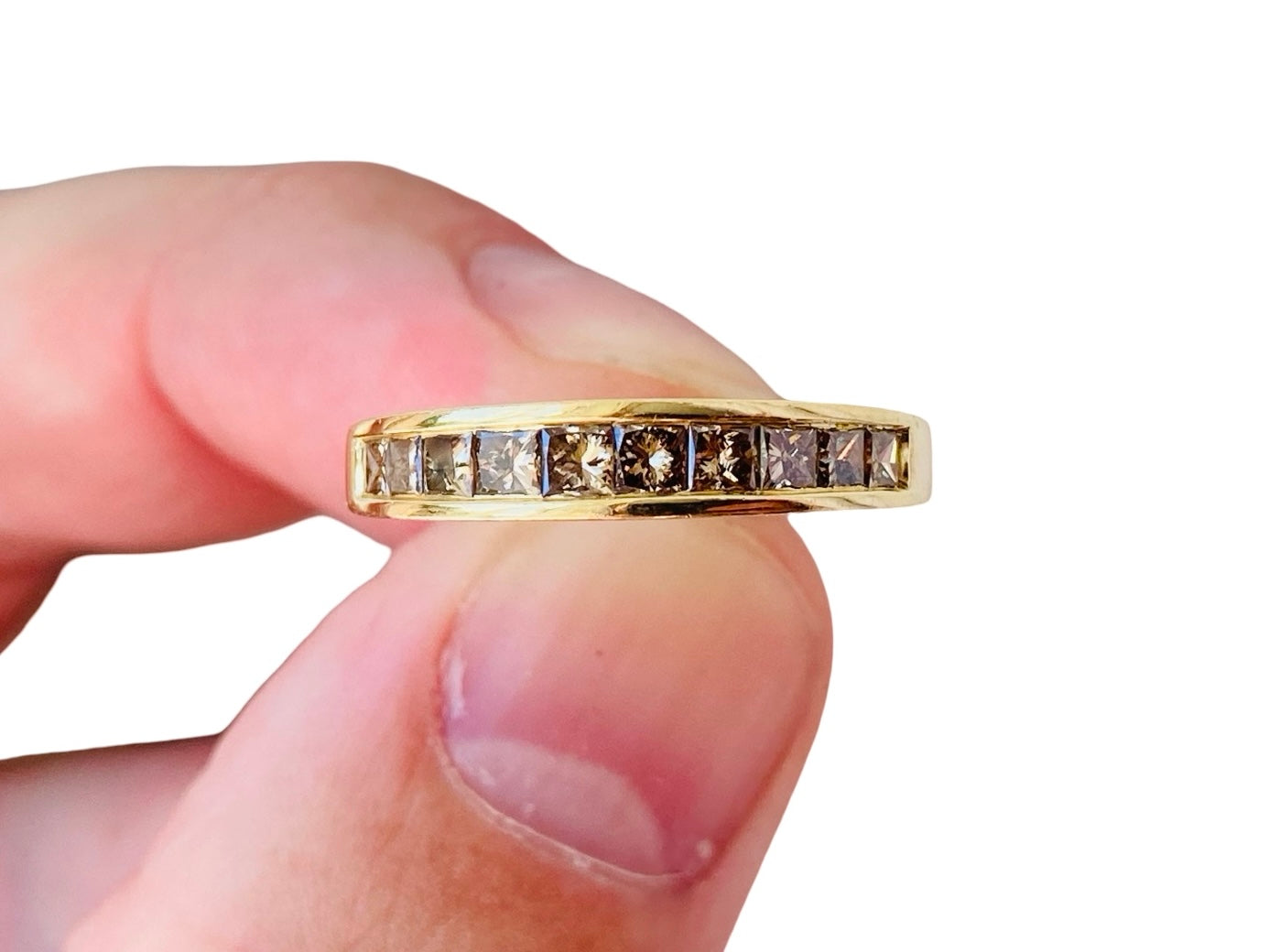 9ct Gold Champagne Diamond Ring