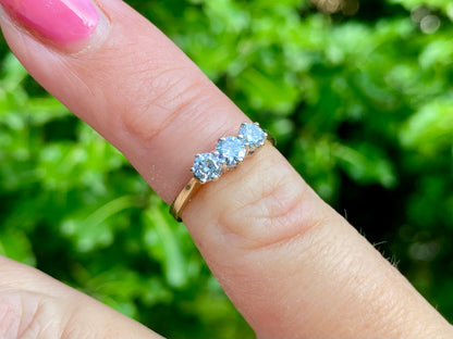 9ct Gold Three-Stone Diamond Ring