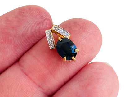 18ct Gold Sapphire & Diamond Pendant