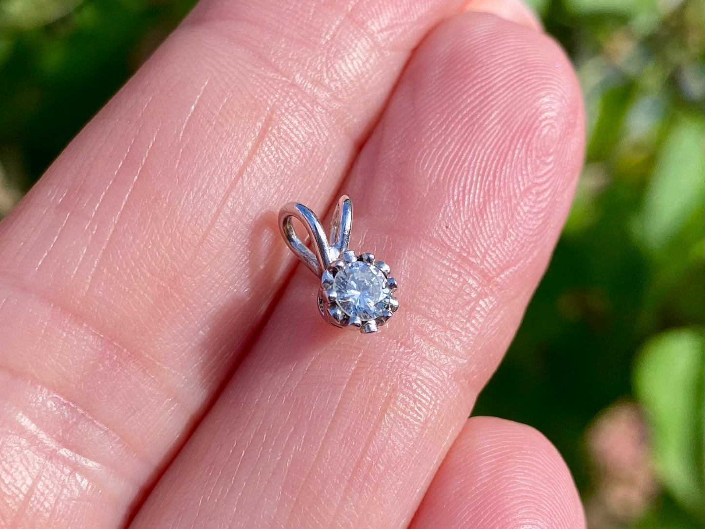 9ct Gold Diamond Solitaire Pendant