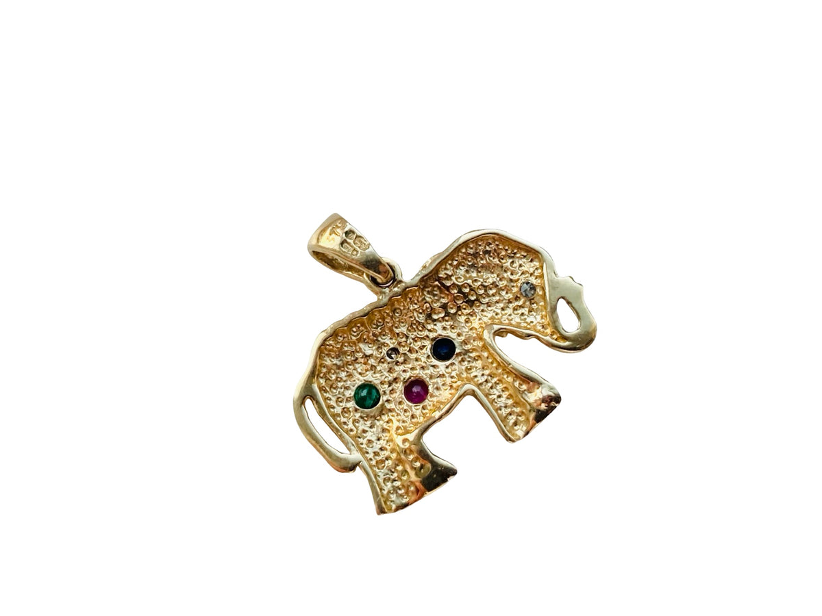 9ct Gold Elephant Pendant