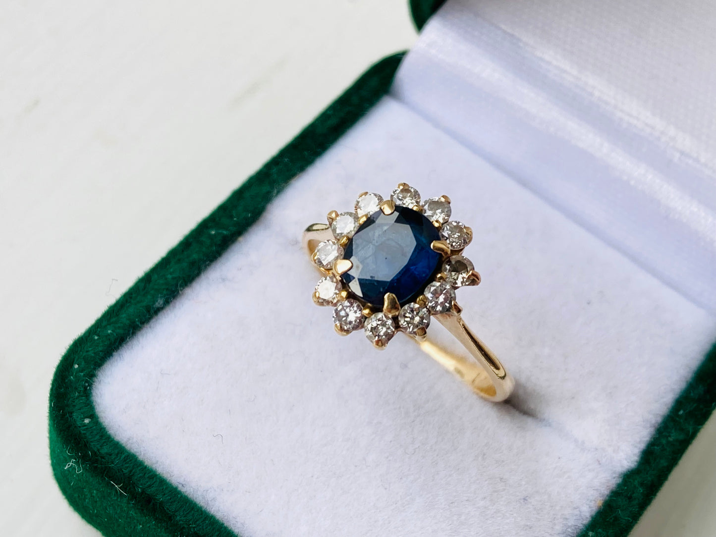 14ct Gold Sapphire & Diamond Ring