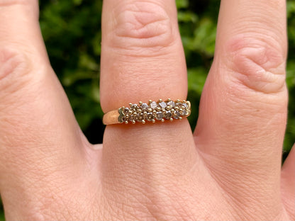 9ct Gold Champagne Diamond Ring