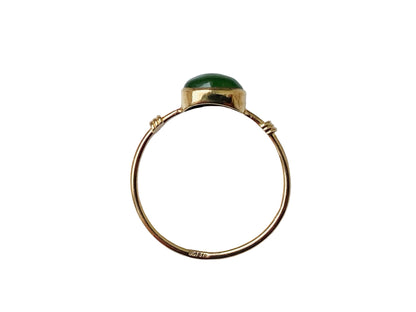 Vintage 9ct Gold Jade Ring