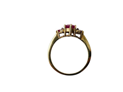 9ct Gold Ruby & Diamond Ring