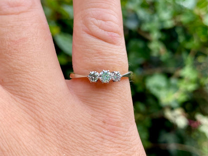 Antique 18ct Gold Three-Stone Diamond Ring