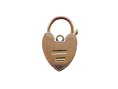 Antique 9ct Gold Heart Padlock Clasp