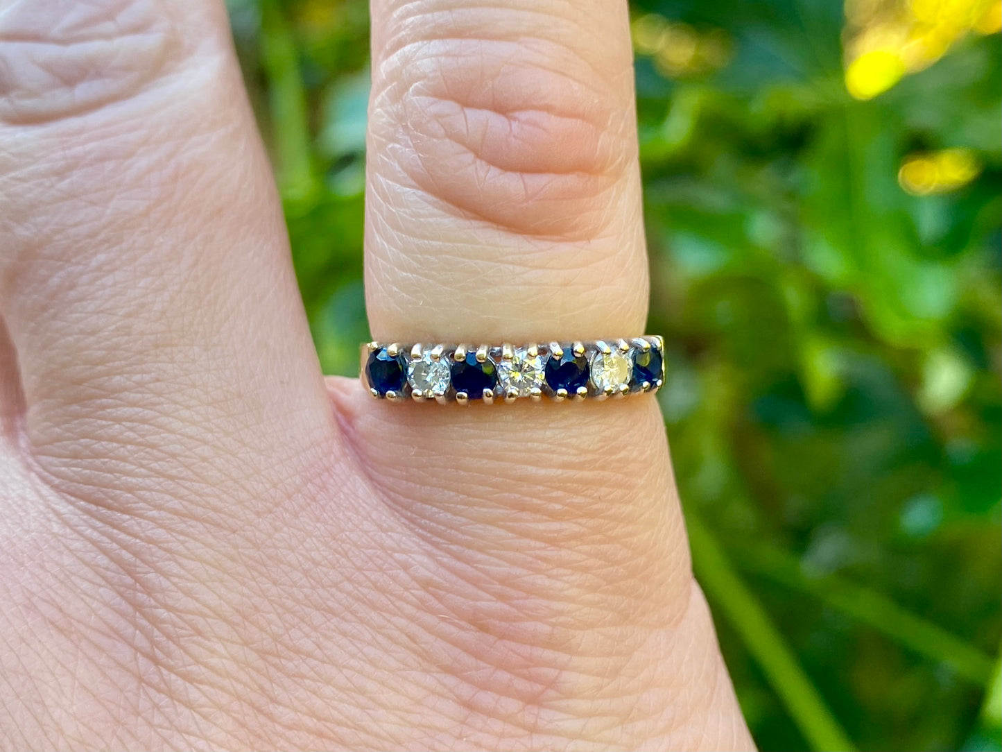 Vintage 18ct Gold Sapphire & Diamond Ring