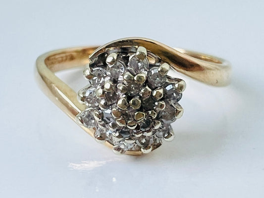 Vintage 9ct Gold Diamond Ring