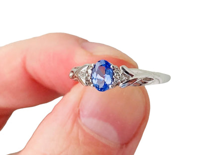 9ct Gold Tanzanite & Diamond Ring