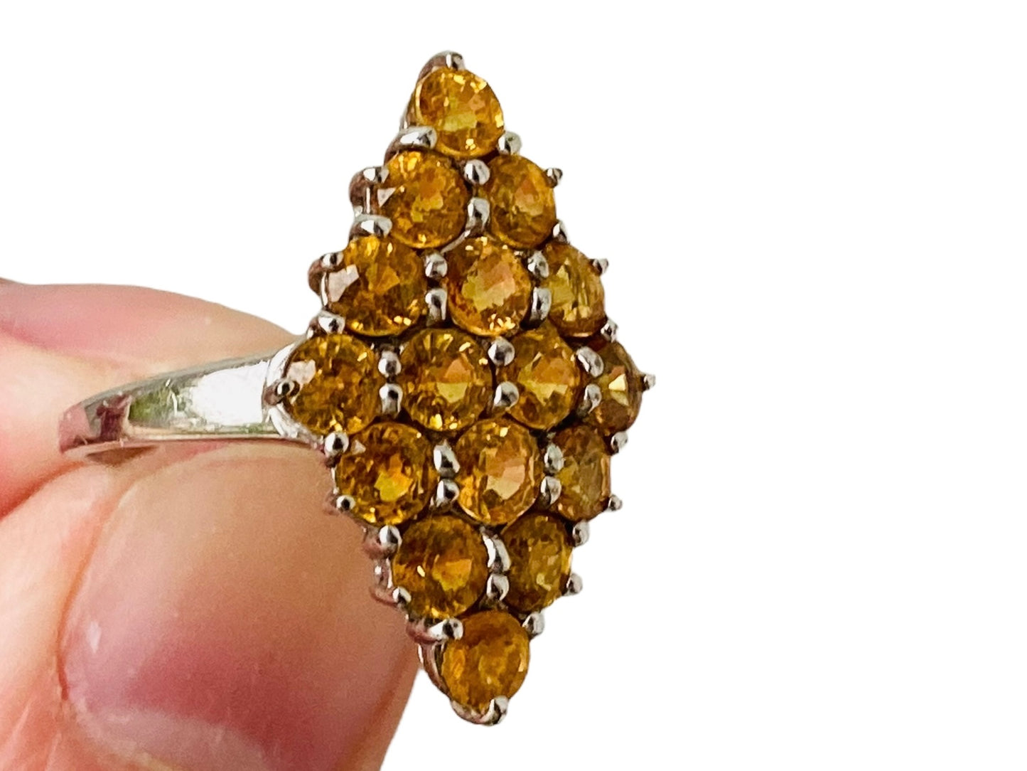 9ct Gold Orange Sapphire Ring